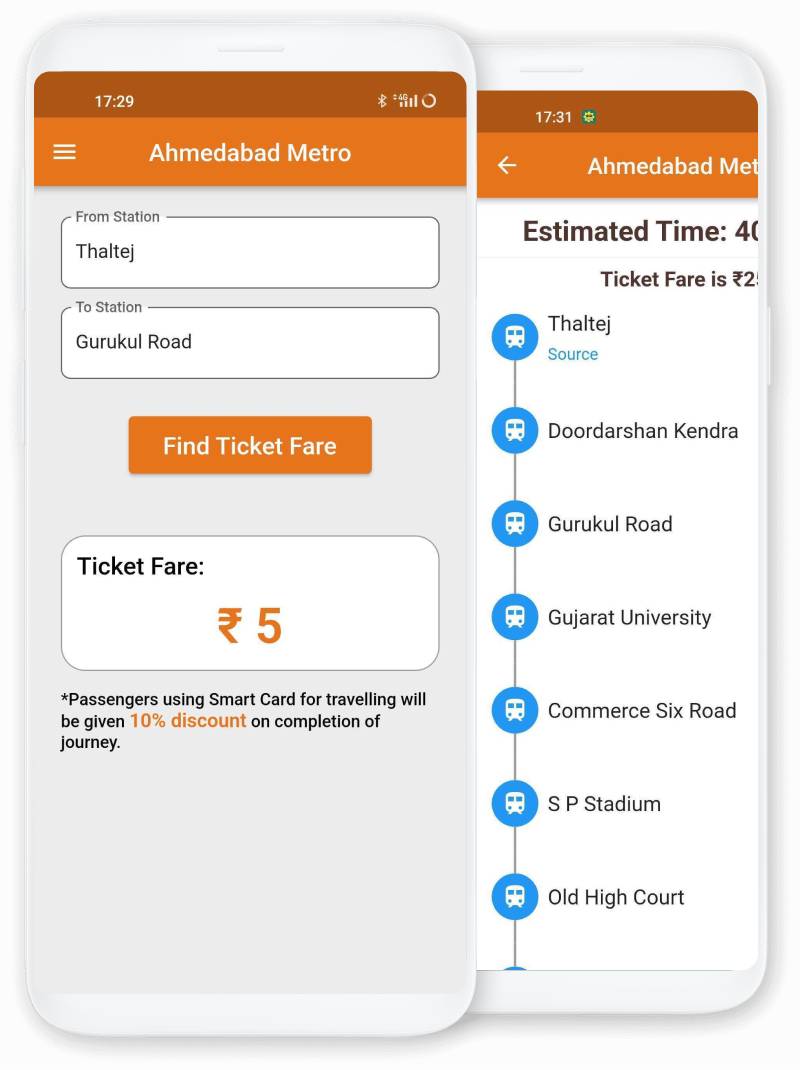 Ahmedabad Metro Ticket Price